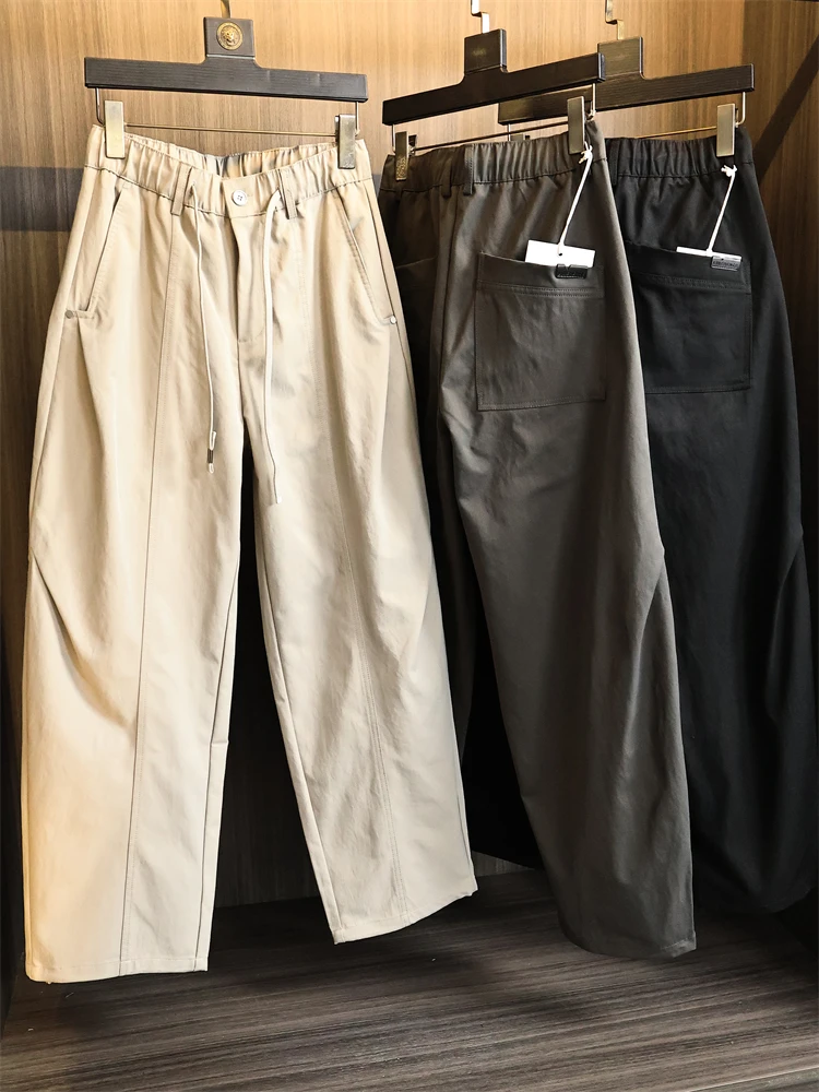 

Men's Straight Leg Casual Pants Breathable Comfortable Slimming Autumn Commute Pure Color Sli Elastic Procing