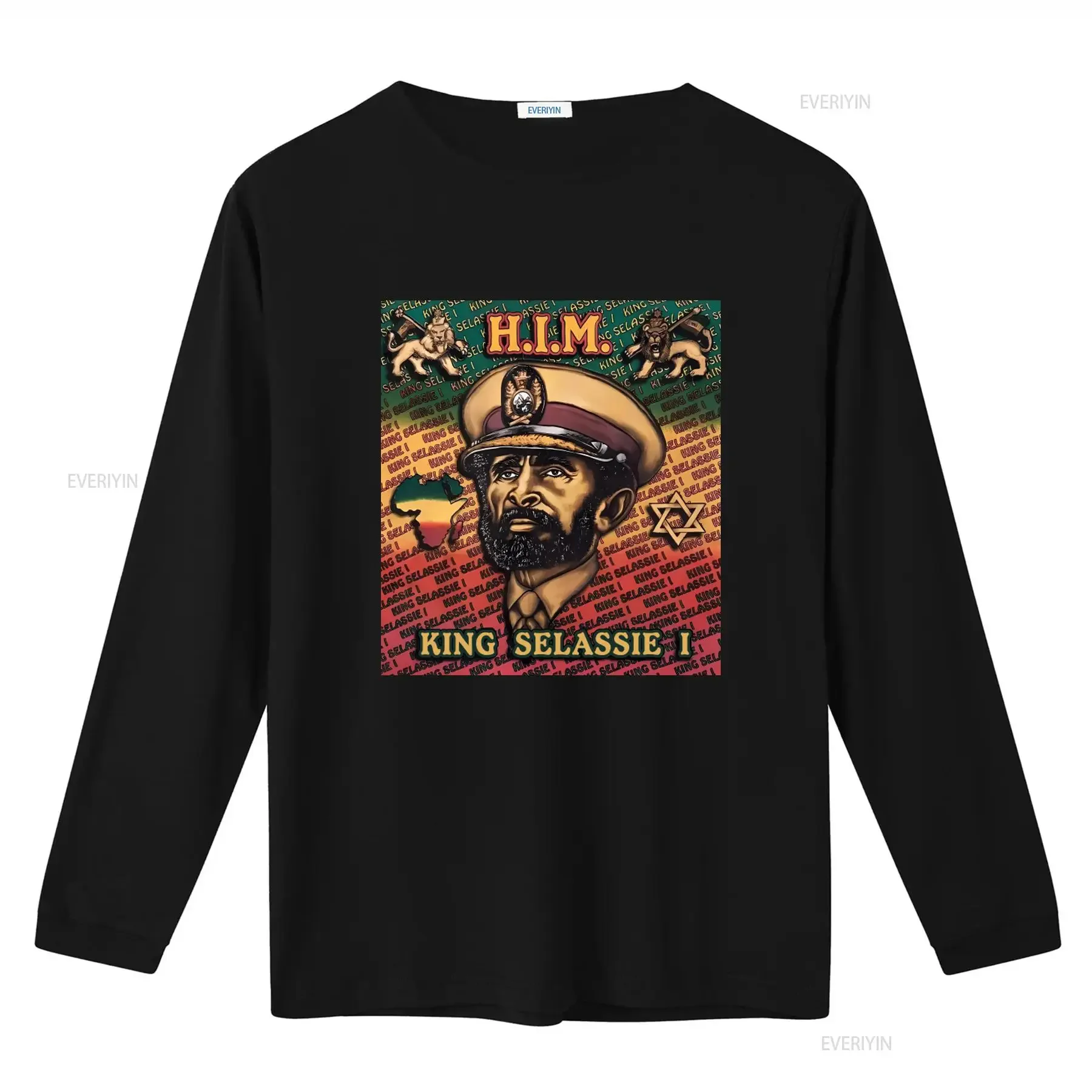 Vintage Rasta Reggae Rap T Shirt 2XL King Selassie H I M Lion of Judah African Map Star David Print vintage Washed