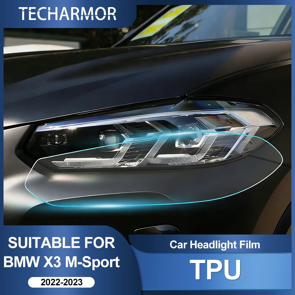 

Защитная пленка из ТПУ для фар BMW X3 M Sport 2022-2023: транспортная и дымчатая, антицарапийная, внешние автоаксессуары