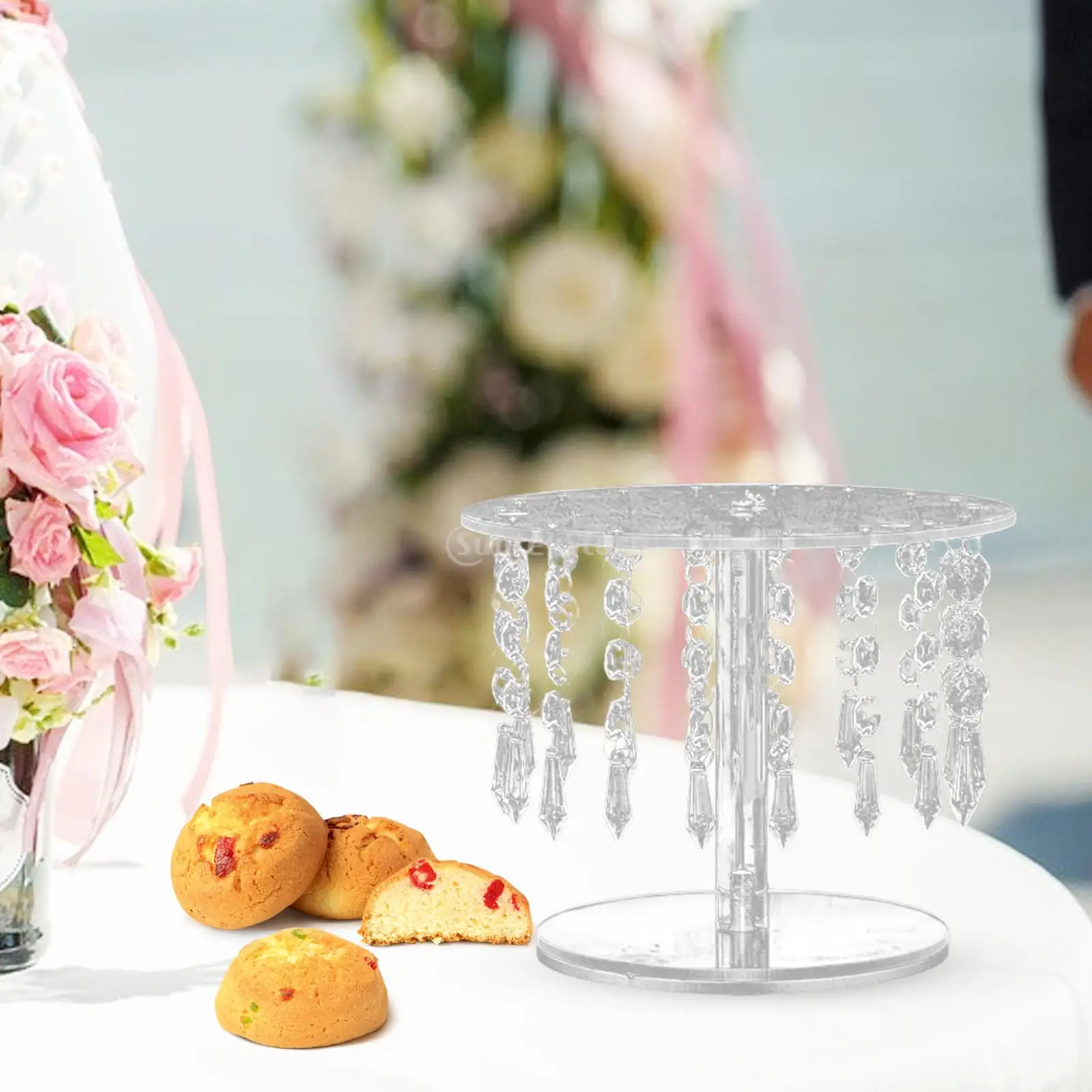 Cake Stand Crystal Pendants for New Year Afternoon Tea Supplies Centerpiece Dessert Table Serve Crystal Pendants Beads