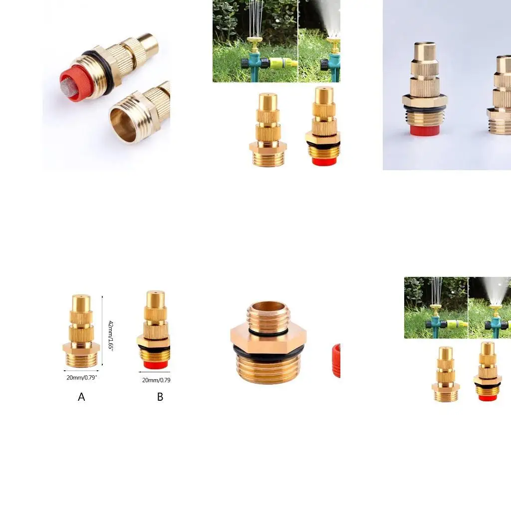 

652F Heavy Duty Twist Hose Nozzle Adjustable Jet Sweeper Nozzle for Car Wash Watering Gardens High Pressure Brass Nozzle