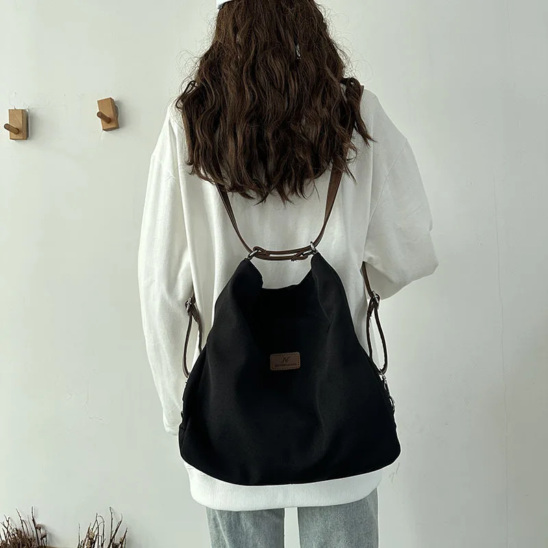 2023 New Shoulder Bag, School Bag, Female College Student Canvas Bag, Female Single Shoulder Crossbody Bag, Popular Texture