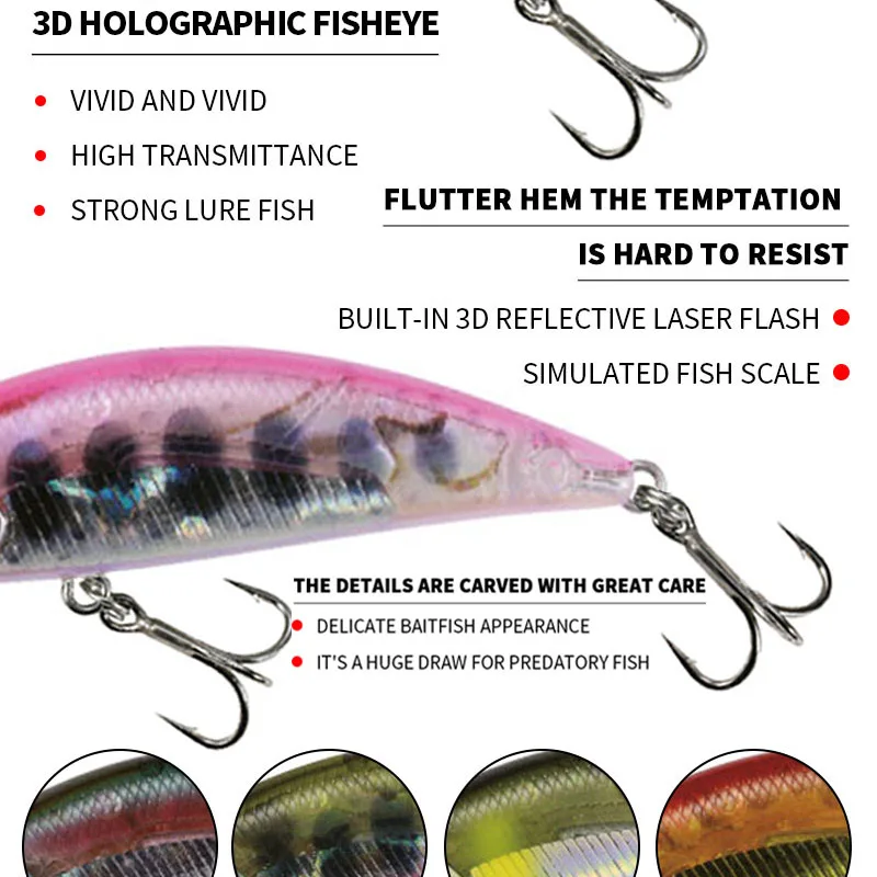 Señuelos Crankbait para lubina – Mini hundibles de agua dulce