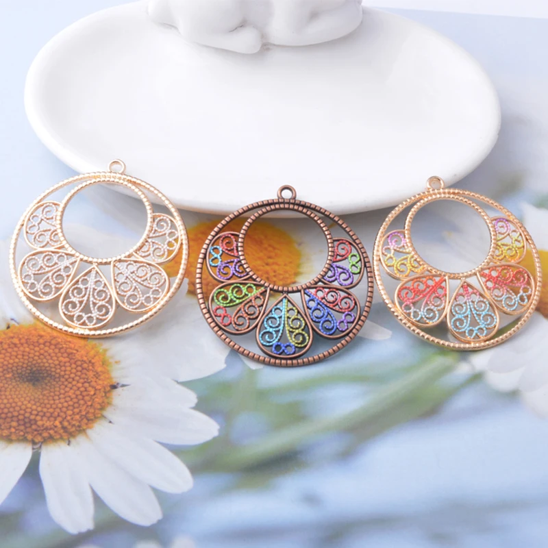 6 Stück/Set Legierung Goldene Anhänger Schmuckzubehör Boho Anhänger DIY Damenohrringe – Detail 3