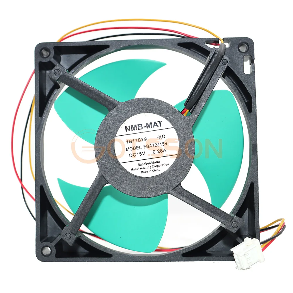 

New For NMB-MAT FBA12J15V DC15V 0.28A 12.5CM Three Wires Refrigerator Cooling Fan