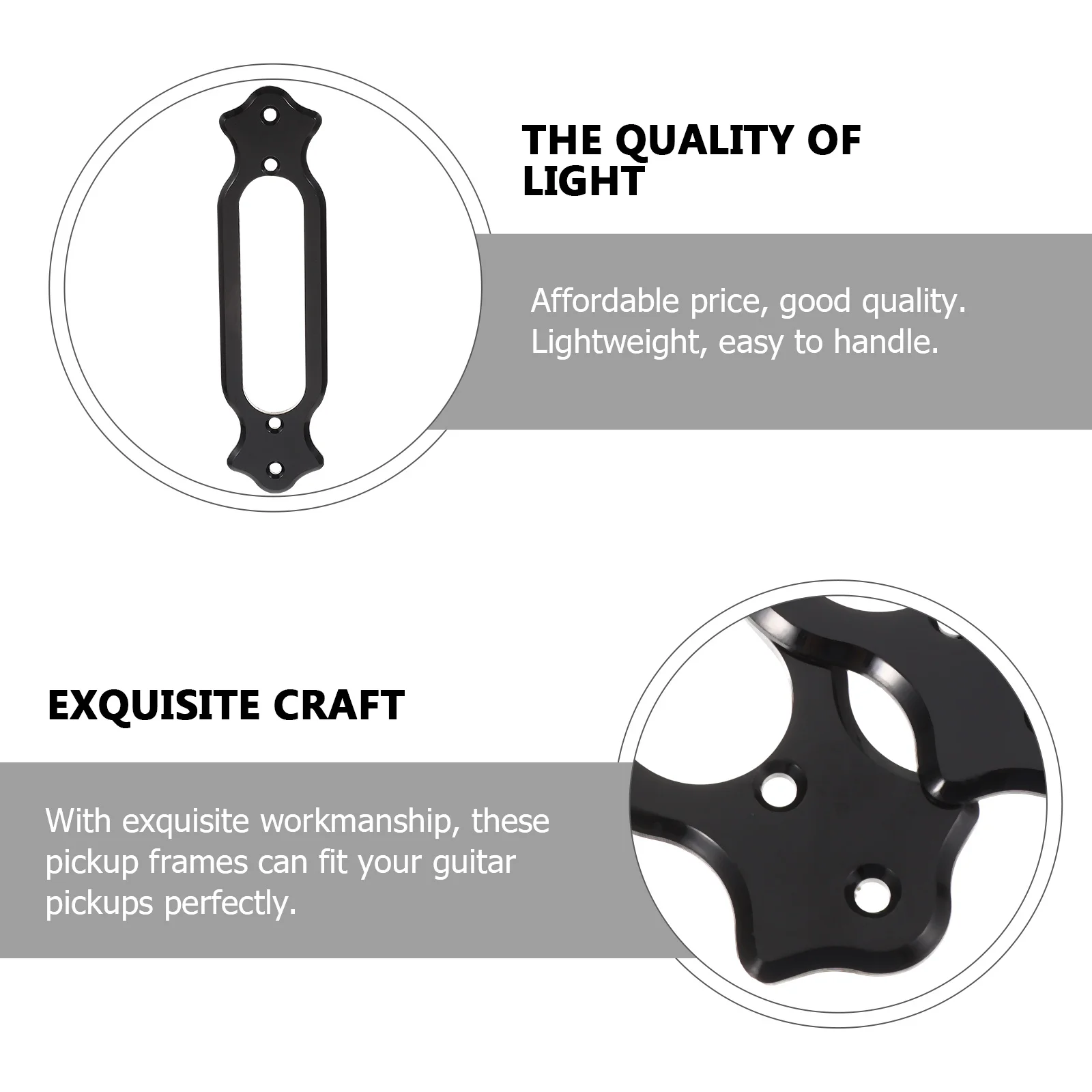 

10 Pcs Pickup Frame Good Using Experience Single-coil Sound Cover Guitar Accessory Plastic Frames