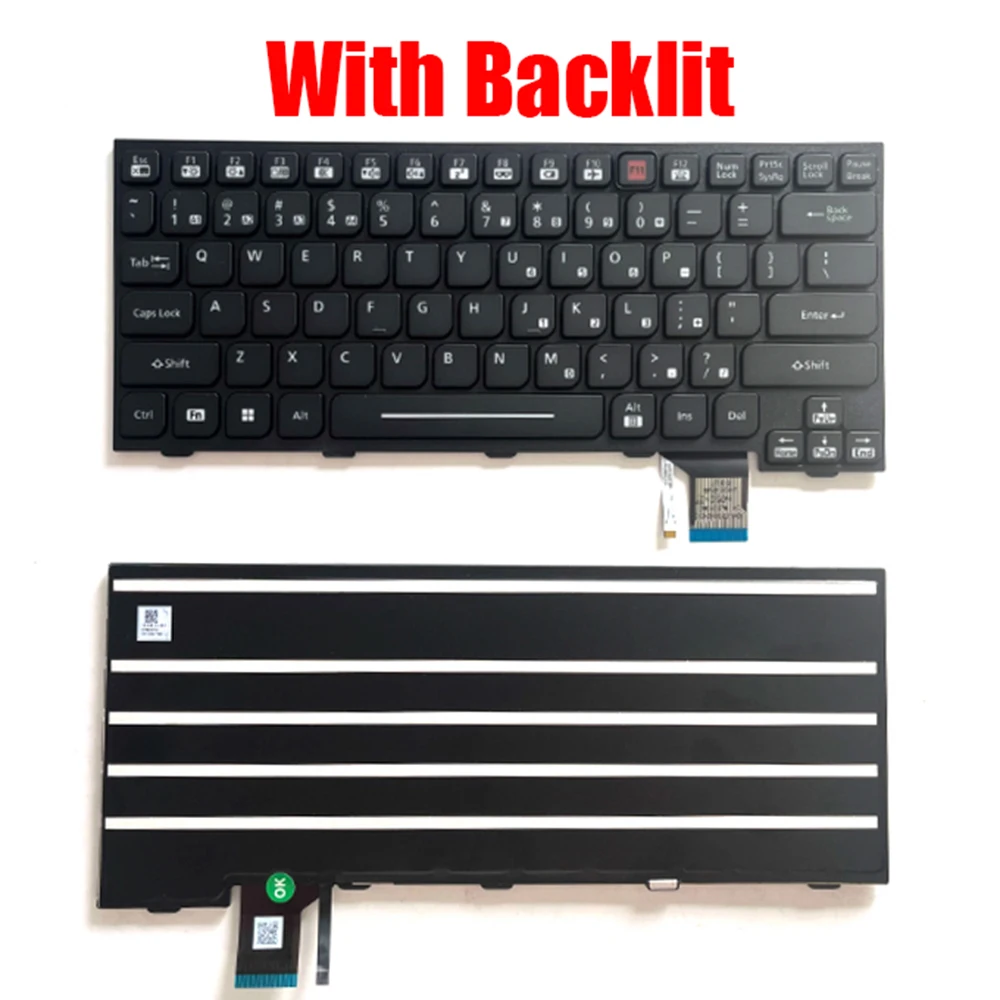 

Laptop Keyboard For Panasonic For Toughbook 55 FZ-55 MK1 40 FZ-40 English US Black With Backlit New