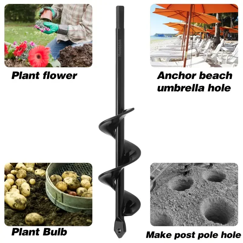 7 dimensioni giardino coclea punta da trapano strumento foro a spirale scavatrice trapano a terra trapano a terra per piantare semi giardinaggio recinzione fioriera