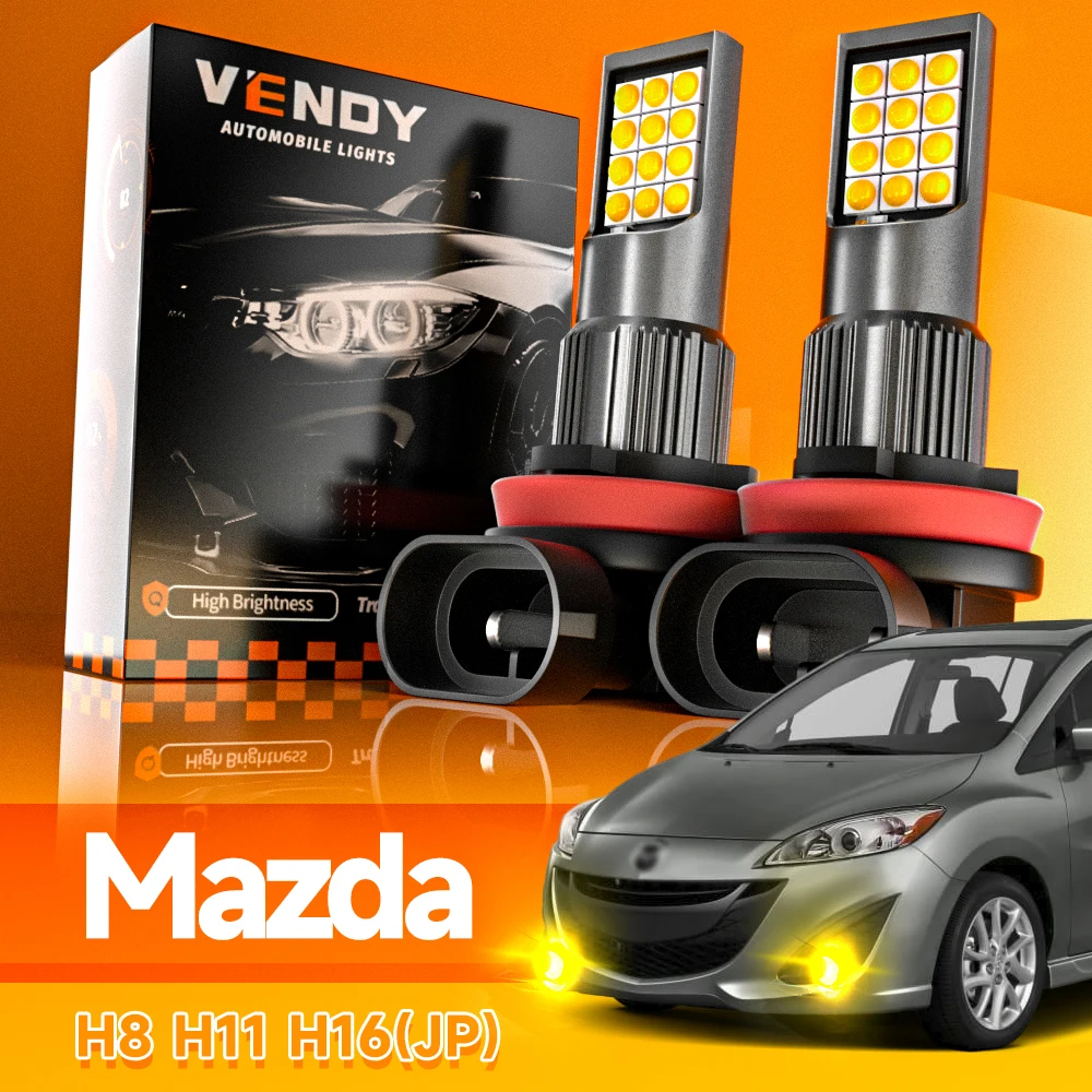

2 шт. светодиодные передние противотуманные фары высокой мощности H11 для Mazda 2 3 bl bm bn 5 6 gh RX-8 MX-5 Miata CX-7 CX7 CX-9 CX-5 CX5 Atenza
