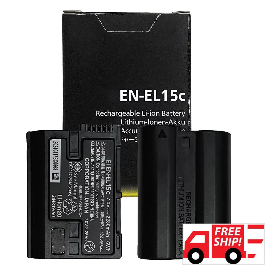

[Free shipping] EN-EL15C EN EL15C Battery For Nikon Z5, Z6, Z6 II,Z7,Z7II, D600, D610, D600E, D800, D800E, D810 Camera MH-25a