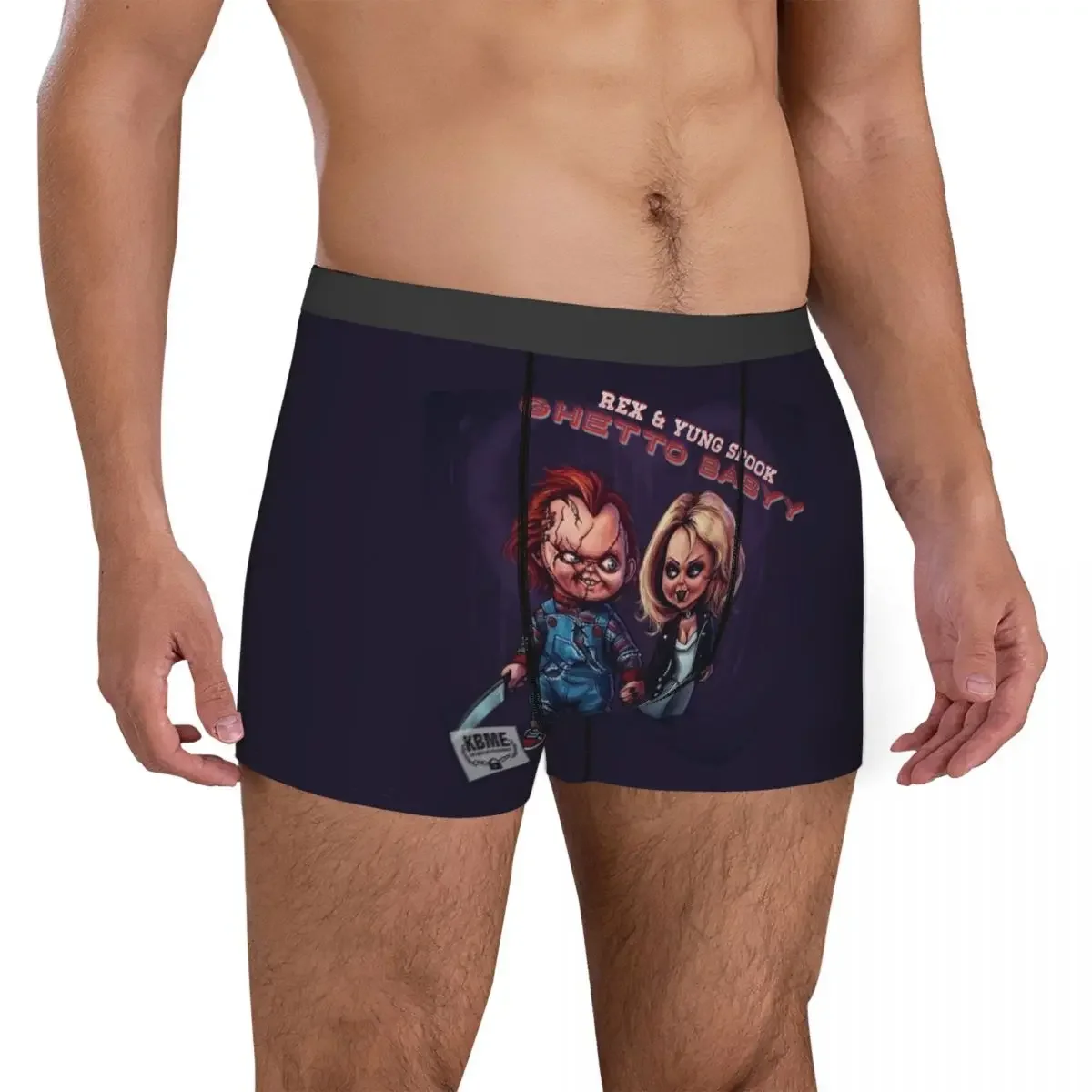 Calzoncillos bóxer de película de terror para hombre, ropa interior suave, Chucky, gótica, S-XXL, novedad