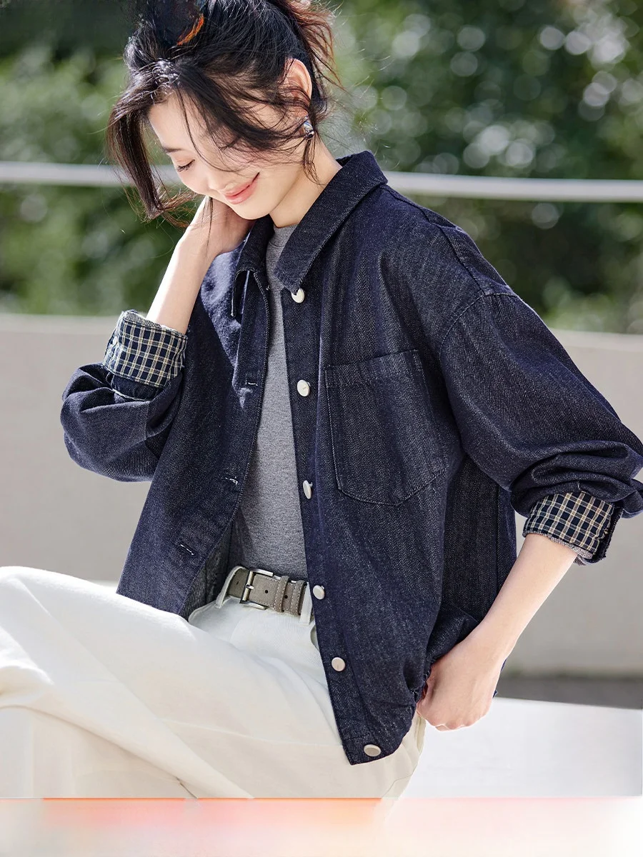 

Mehan ort Denim Jaet, женский свободный длинный све, новинка весны, цветная блузка, легкий универсальный топ для женщин