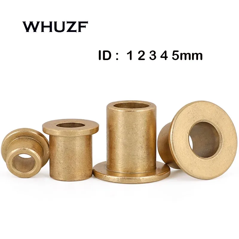 Inner 1 2 3 4 5 mm Flanging Self-Lubricating Bearing Powder Metallurgy Oil Copper Bushing Guide Sleeve With Stepped Flange
