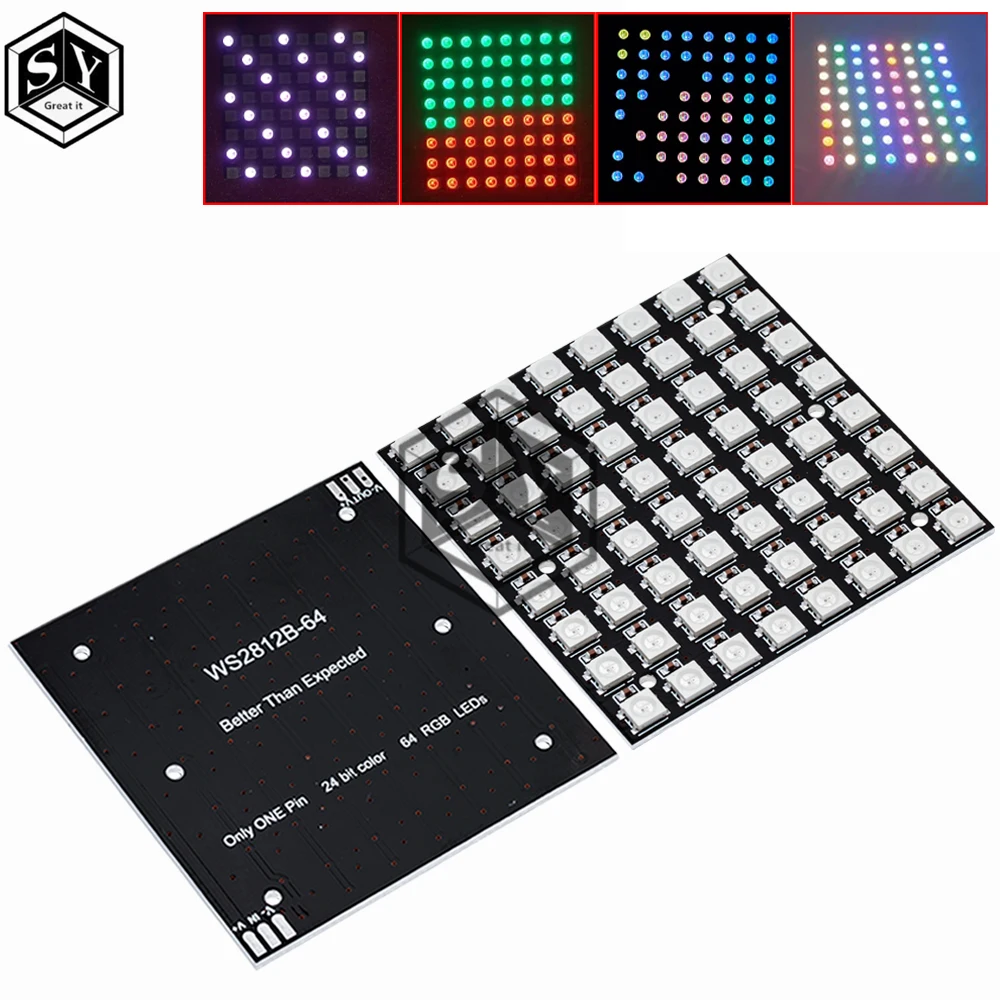 WS2812 LED 5050 RGB 8x8 64 Matriz LED para Arduino