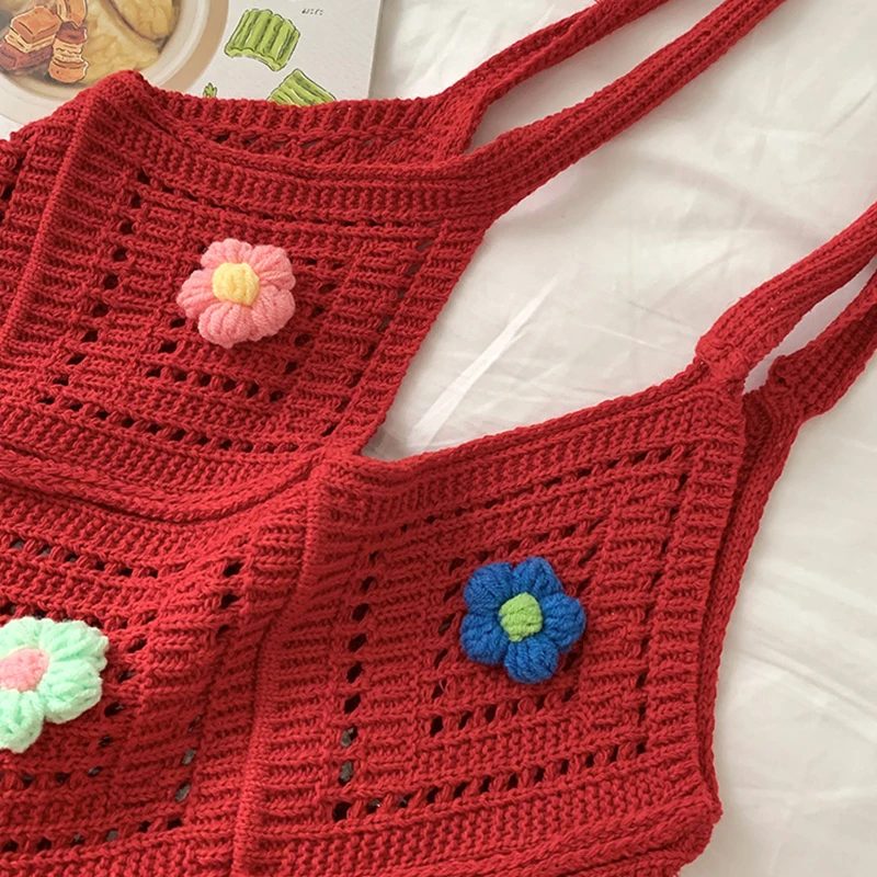 2026 Sommer Neuheit: Ausgehöhlte gestrickte Blumen-Tragetasche – Elegante Umhängetasche für Business und Pendeln mit großem Fassungsvermögen – Detail 13