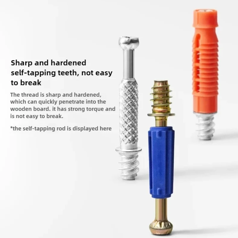 20 peças três em um parafuso conector de móveis armário mesa link fixadores fixadores ferragem parafusos de móveis casa 40mm biela