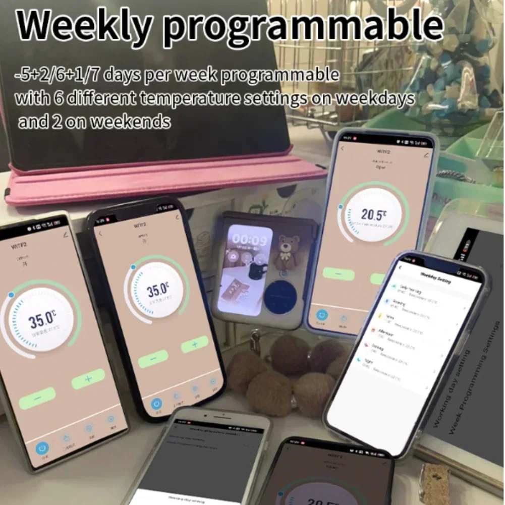 Programmable Thermostats,For Tuya For Smart Life WiFi Heating Thermostat. Home Improvement Hardware Parts For Home