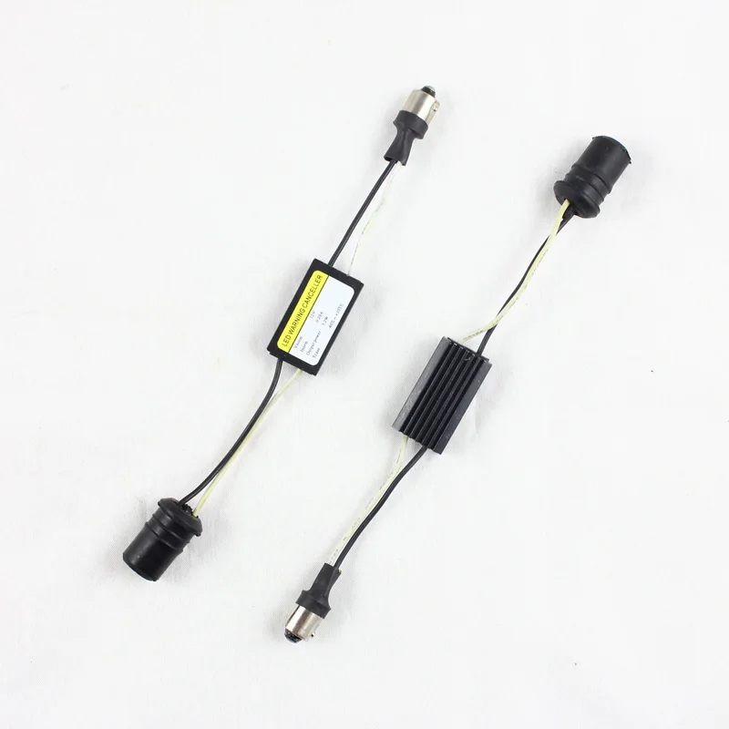 FSYLX 10Pcs BA9s 64132 H6W Canbus Error Free Load Resistor Wiring LED Decoder Warning Flashing Canceller to T10 Adapter