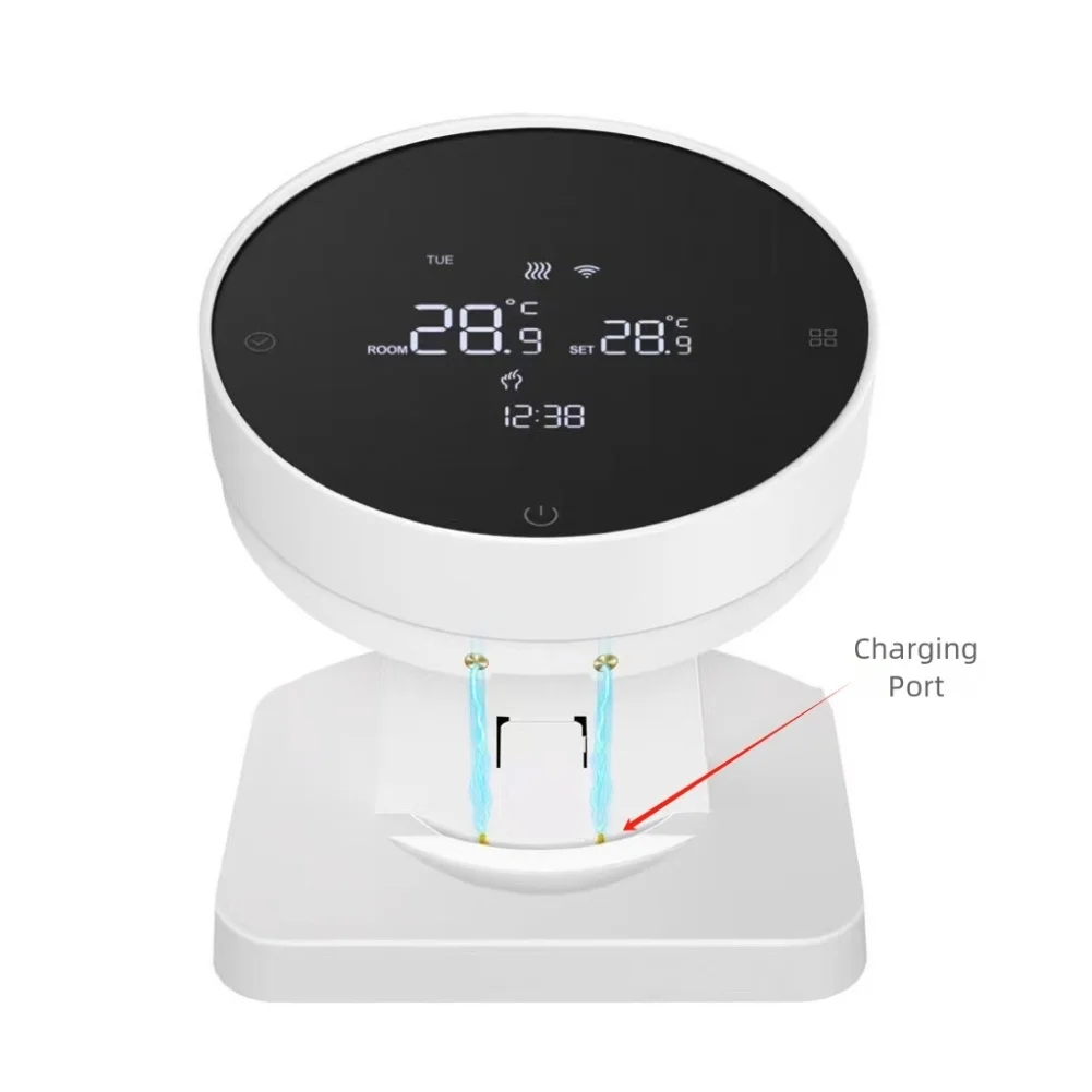Heating Schedule Wireless Boiler Thermostat Receiver 93*83mm Smart Temperature Controller Operating Temperature -5-60 C