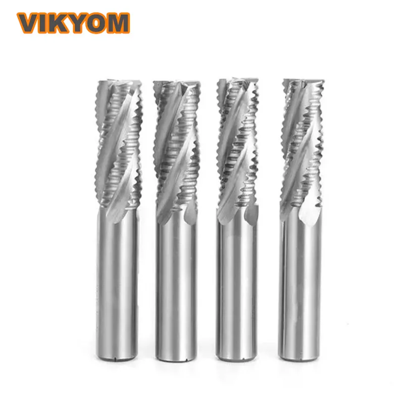 45 Degree 3 Flute Rough Skin Aluminium Milling Cutter Tungsten Steel Alloy Material Hardness High Smoothness And Toughness