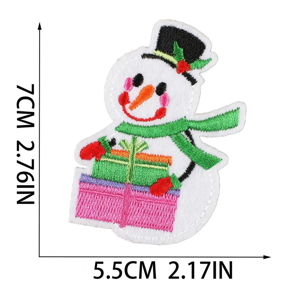 Colorful Embroidered Patches Vibrant Santa Claus Iron-on Patches 29 Christmas Theme Stickers for Embroidery Label Fabric