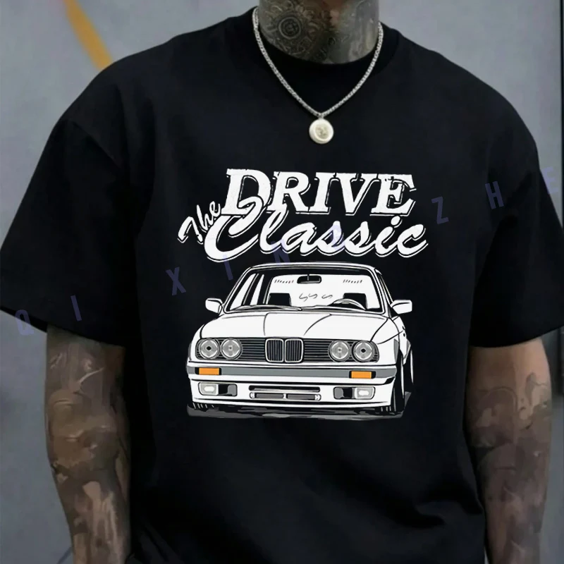 

Drive Classic Print Motorcycle T-shirt Cotton O-neck Short Sleeve Moto T Shirt Fashion Hip Hop moto Tshirt