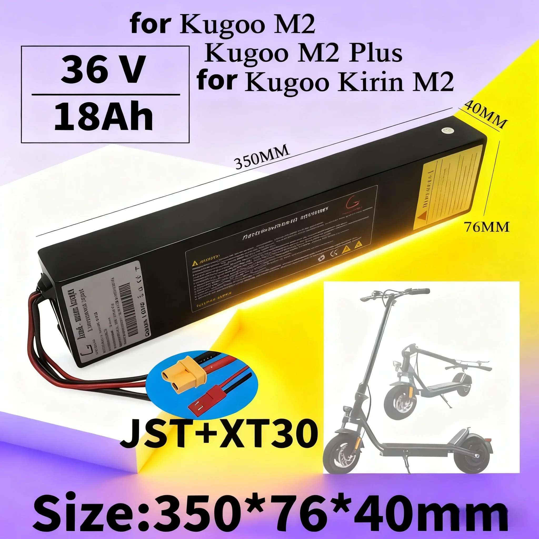 

10S4Pfor KugooM2 electric scooter battery combination 36V18Ah built-in BMS charging protection universal version multiple models