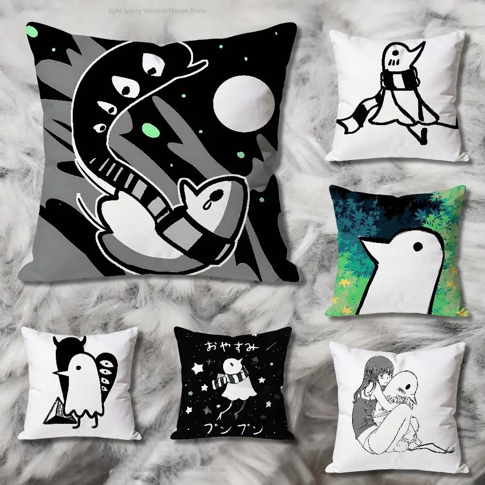 

O-Oyasumi Goodnight P-Punpun Pillow Cases for Bedroom Living Room Sofa Home Decor Polyester Cushion Cover with Zipper
