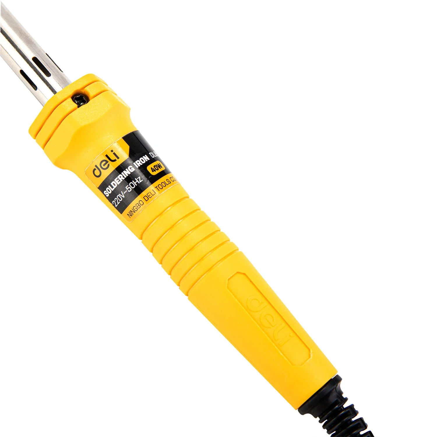 Deli Electric Soldering Iron Stainless Steel Heating 220V 30W Welding Solder Rework Station Heat Pencil Tips Repair Tools