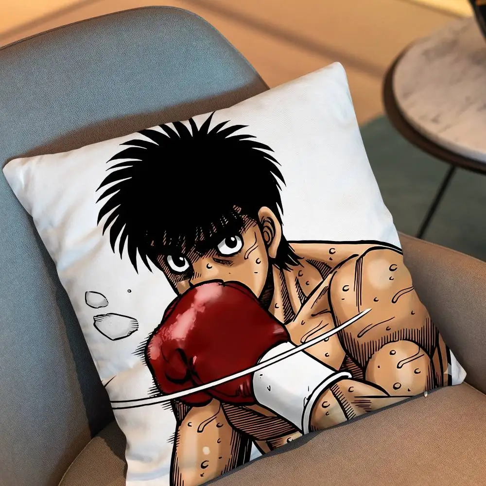 Archrival Sendo Takeshi Ippo Makunouchi Pillow Case Anti-dustmite Invisible zipper silky short plush Sofa cushion cover