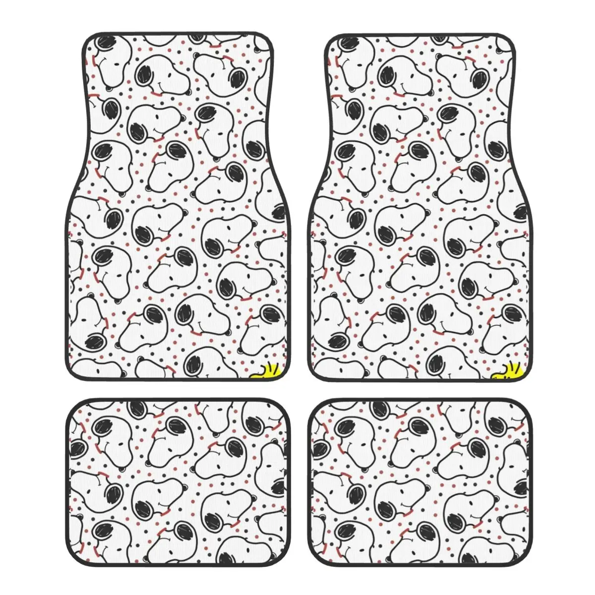 

Snoopys Cartoon Dog Automotive Floor Mats for Cars Universal Fit Full Set Car Floor Mats Non-Slip for Truck Sedans