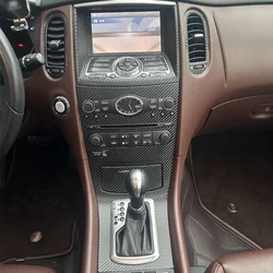 Car-Styling Carbon Fiber Car Interior Center Console Color Change Molding Sticker Decals For Infiniti QX50 EX25 EX35 2008-2015