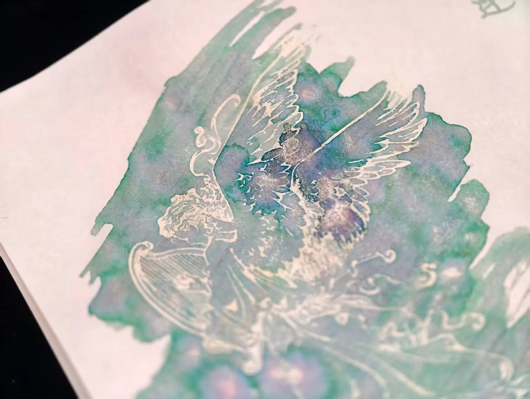Shanhai Laboratory Ink, Lotus Exiled A‑Thousand Years，sheen shading Ink 30ml