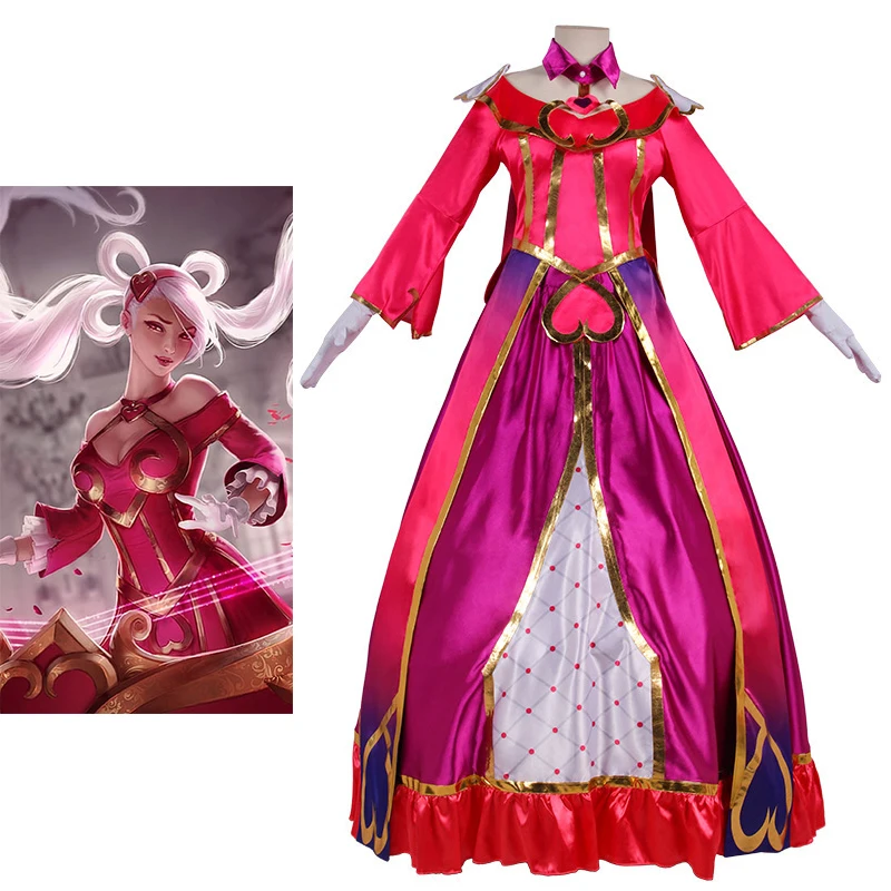 

Sona Buvelle Cosplay Game LOL Sweetheart Costume Women Gorgeous Princess Dress Uniform Halloween Carnival Christmas Gown