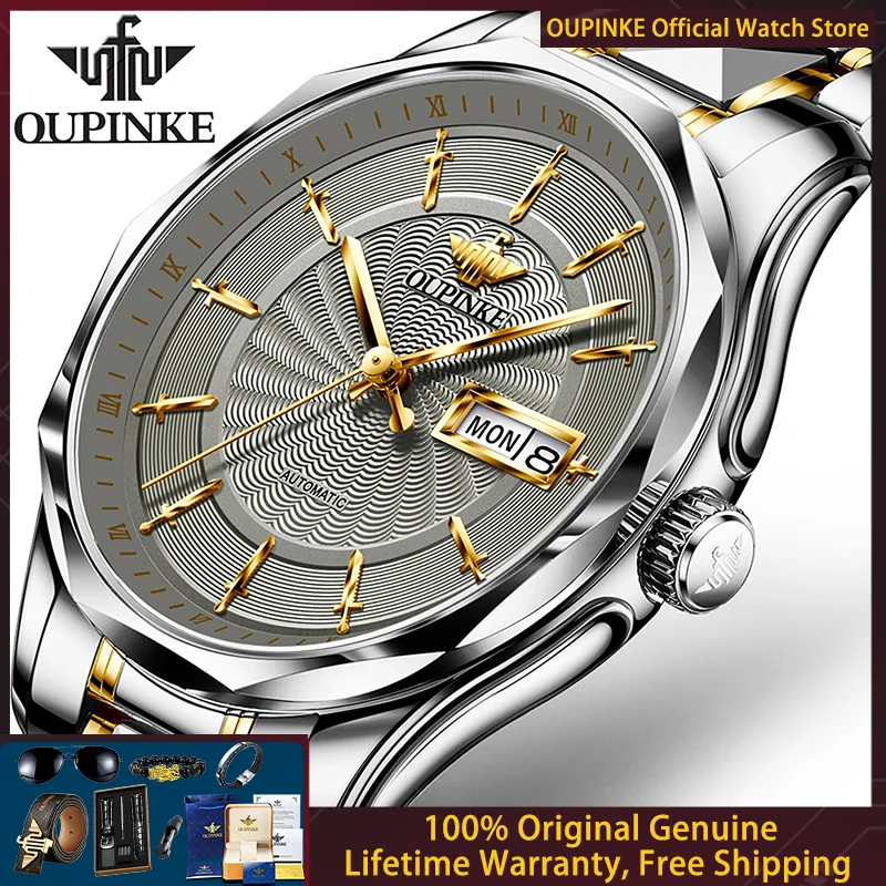 OUPINKE 3172 Twelve Knight Series Men Watch Japanese Movement Fully Automatic Mechanical Watch Sapphire Tungsten Steel Men Watch