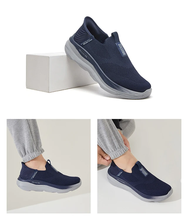 Herren-Slip-On-Sock-Sneaker mit dicker Keilsohle, atmungsaktivem Mesh, leichtem Komfort, Wanderschuhe für den täglichen Pendelverkehr, Outdoor-Sportschuhe. – Detail 3