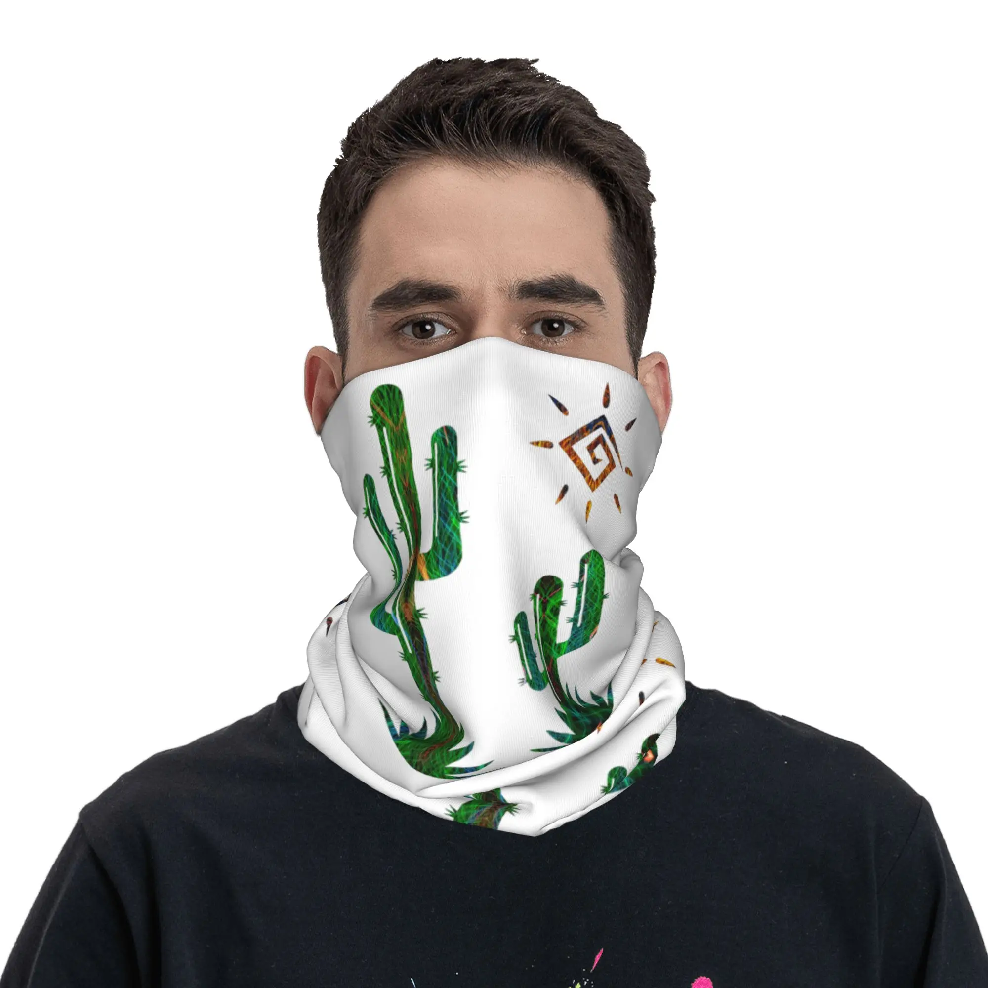 

African Tribal Native American Kokopelli Winter Headband Neck Warmer Women Men Ski Cycling Tube Scarf Face Bandana Gaiter