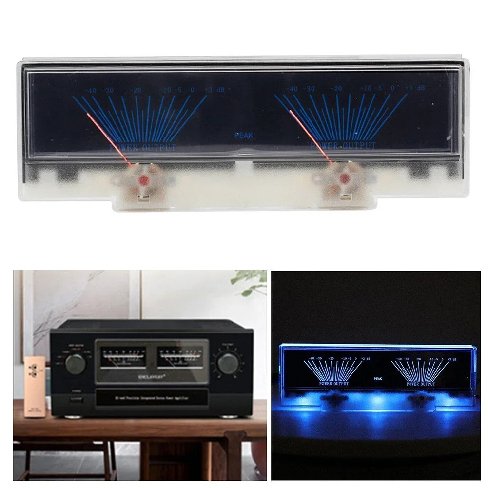 For Home Audio Setup 15 4cm 6 06 x1 8cm 0 71 x4 6cm 1 81 Audio Level Meter Backlit Analog Power Indicator VU Meter