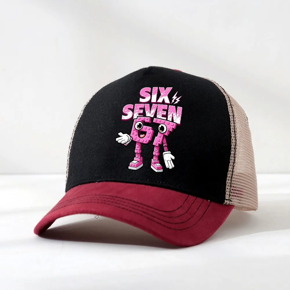 Steal A Brainrot Baseball Cap 67 Six Seven Funny Cartoon Peaked Cap Cute Anime Sun Hats Cute Parent Child Hat Birthday Gifts