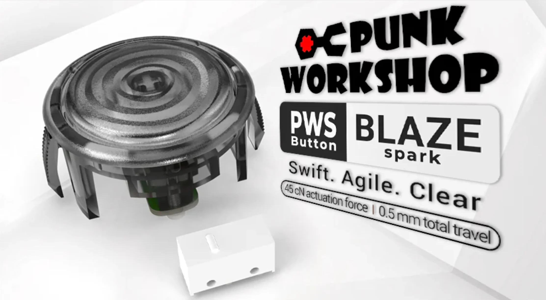 

PWS Blaze Spark button Set 14pcs 24mm 1pcs 30mm Punk Workshop Mechanical push buttons Blaze Spark Switches