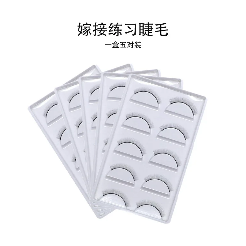 5/10/25 Pairs Training Lashes Eyelash Extension Practice Grafting Natural False Eyelashes For Beginner Makeup Tools