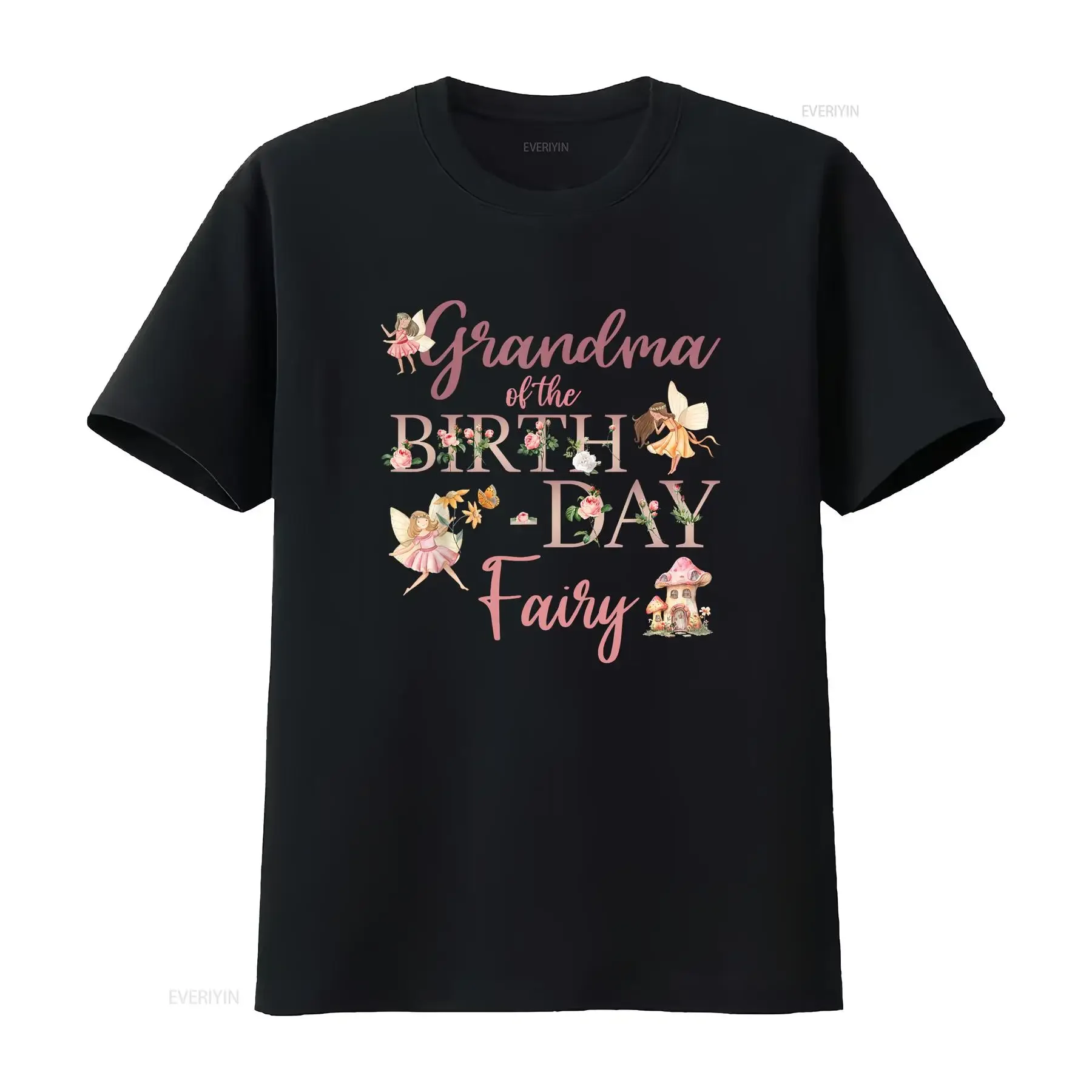 Grammy Of The Birthday Fairy First Family Matching T Shirt  vintage Washed fashion graphic Comfortable designer clothes homme