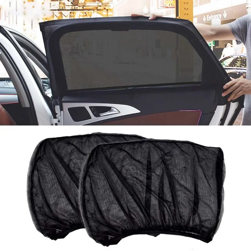 2pcs Car Styling Mosquito prevention Sun Shade Auto Uv Protect Curtain Beach Parasol Parasol Side Windows Children Shield Visor