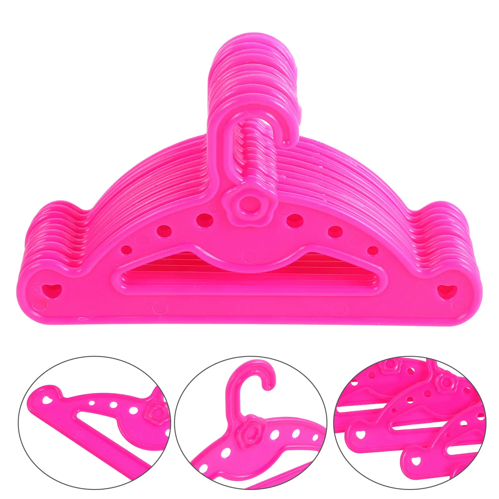 

10Pcs Plastic Mini Clothes Hangers Miniature Closet Hangers for Clothes Organizer Hanger for Toys Hanger Crafts