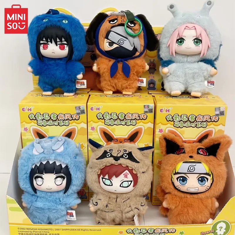 

MINISO EAKI Naruto Blind Box Shippuden Party Series Uzumaki Stuffed Shippuden Original Plush Figure Ornament Toy Collection Gift