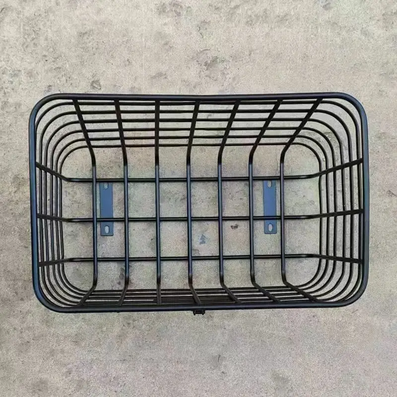 Electric Tricycle Rear Storage Basket Bicycle Rear Shelf Basket Thickened and Enlarged 53cm Iron Basket 자전거 바구니