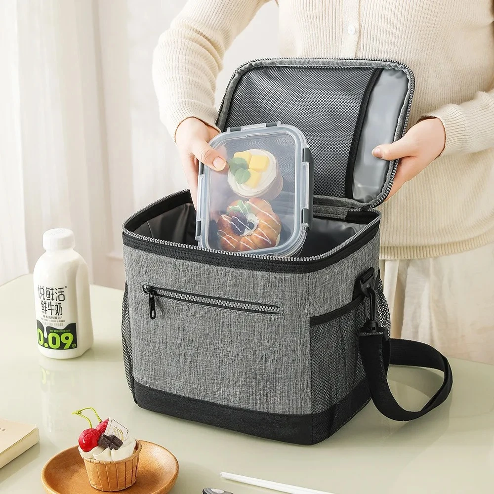 Large Capacity Thermal Insulation Bag Outdoor Office travel Fruits Bento Storage Lunch Bag Beer Beverage keep fresh Cooler Bag