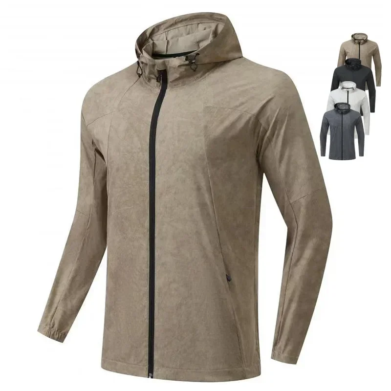 Men's Sports Fitness Long Sleeve Hooded Jacket Top Casual Slim Running Training Clothing Outdoor Jogging Sweatshirts