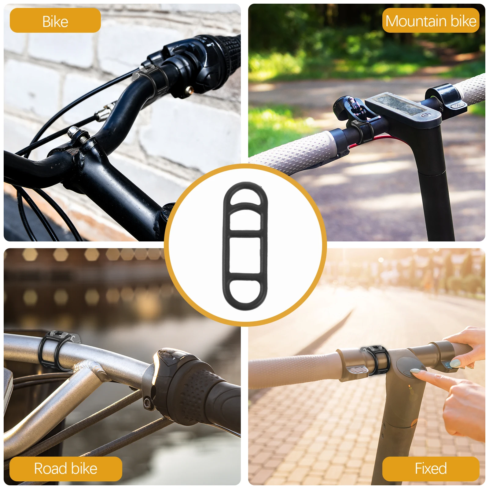 

30pcs Bike Light Strap Silicone Mount for Flashlights Cycling Supplies Taillight Holder Easy Installation Lightweight Portable