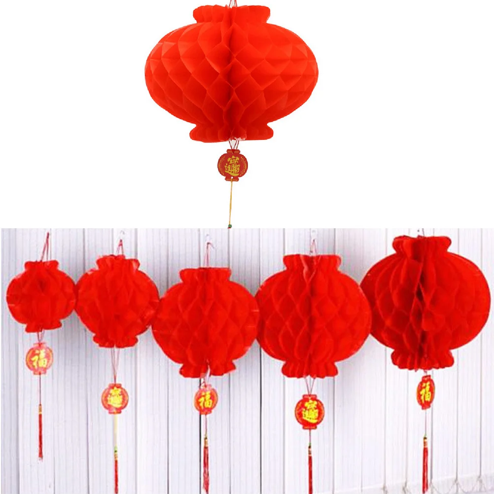 

20pcs Honeycomb Ball Paper Lanterns Decorative Tissue Pom Poms Hanging Wedding Party Decor Chinese Lanterns Valentine'S Day